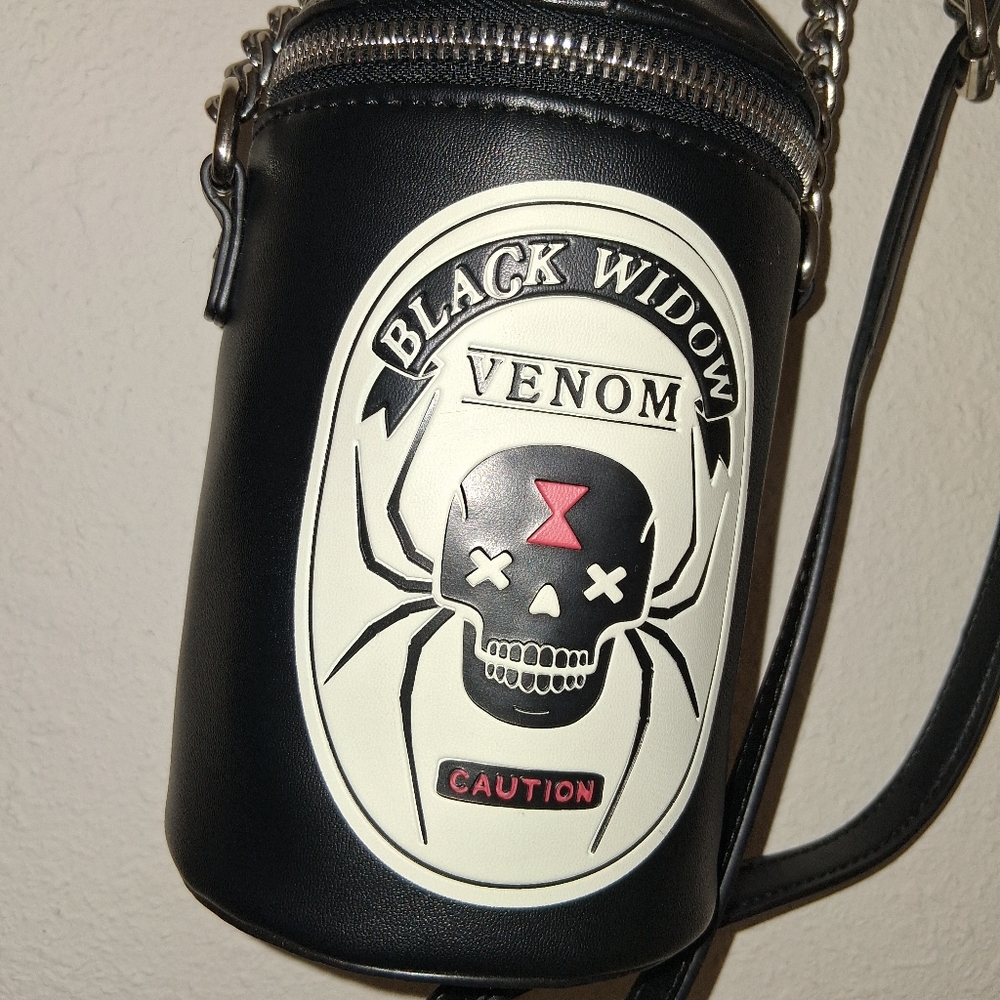 Mad Engine Black Widow Venom Bottle Crossbody Purse - Picture 3 of 9